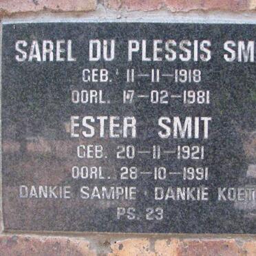 SMIT Sarel Du Plessis 1918-1981 &amp; Ester 1921-1991