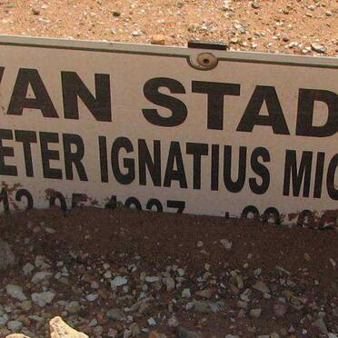 STADEN Pieter Ignatius Michael, van 19??-2009