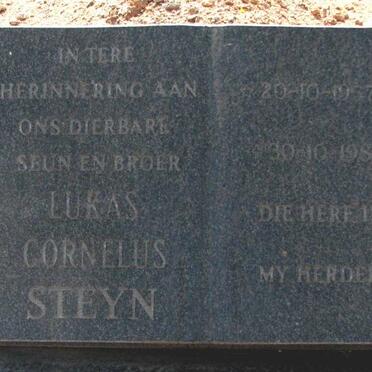 STEYN Lukas Cornelus 1937-1980