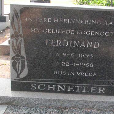 SCHNETLER Ferdinand 1896-1968