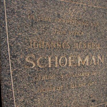SCHOEMAN Johannes Hendrik 1910-1974