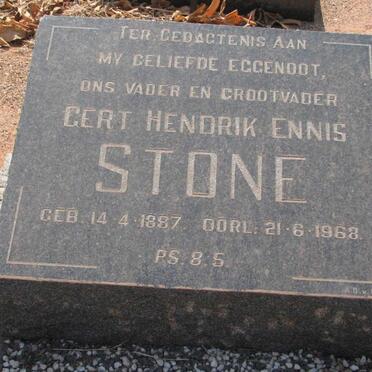 STONE Gert Hendrik Ennis 1887-1968