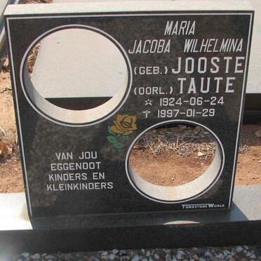 TAUTE Maria Jacoba Wilhelmina nee JOOSTE 1924-1997