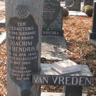 VREDEN Joachim Hendrik, van 1942-1960