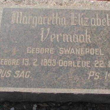 VERMAAK Margaretha Elizabetha nee SWANEPOEL 1893-1964