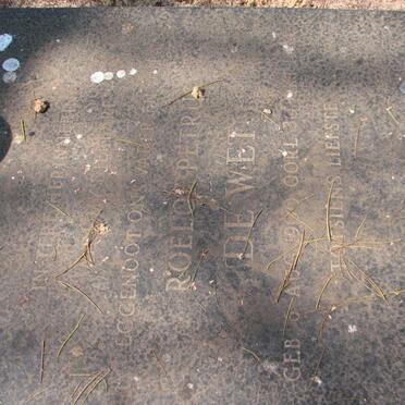 WET Roelof Petrus, de 1900-19?4