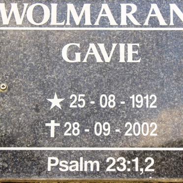 WOLMARANS Gavie 1912-2002