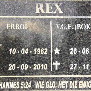 REX Errol 1962-2010 &amp; V.G.E. 1937-2011