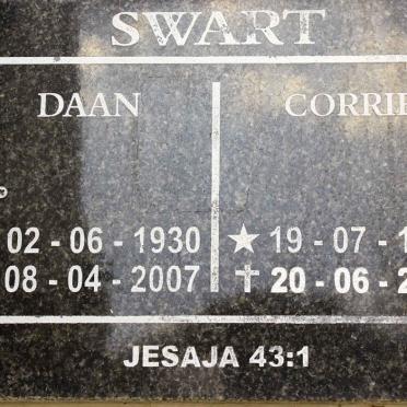 SWART Daan 1930-2007 &amp; Corrie 1938-2020