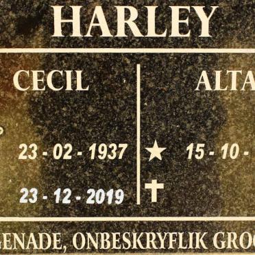 HARLEY Cecil 1937-2019 &amp; Alta 1938-
