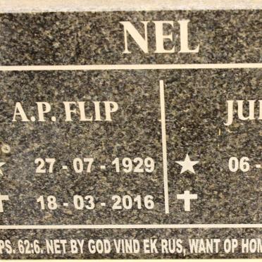 NEL  A.P. 1929-2016 &amp; Julia 1933-