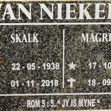 NIEKERK Skalk, van 1938-2018 &amp; Magriet 1938-2019