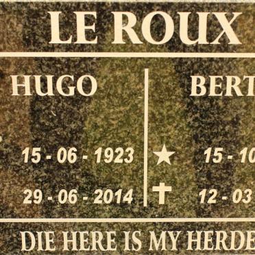 ROUX Hugo, le 1923-2014 &amp; Bertha 1931-2013