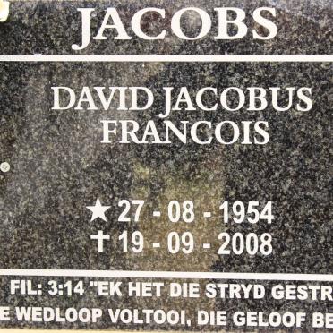 JACOBS David Jacobus Francois 1954-2008