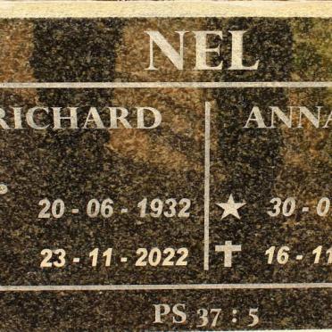 NEL Richard 1932-2022 &amp; Annatjie 1935-2022