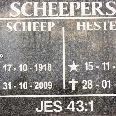 SCHEEPERS Scheep 1918-2009 &amp; Hester 1920-1999