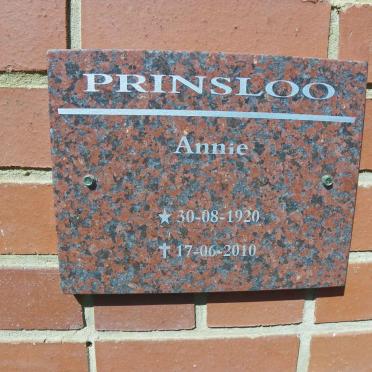 PRINSLOO Annie 1920-2010