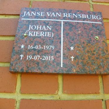 RENSBURG Johan, Janse van 1979-2015