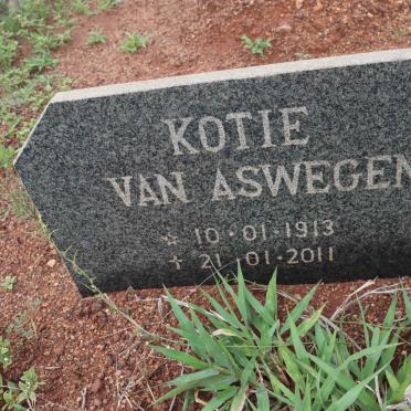 ASWEGEN Kotie, van 1913-2011