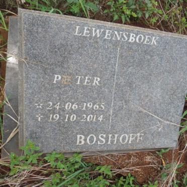 BOSHOFF Pieter 1965-2014
