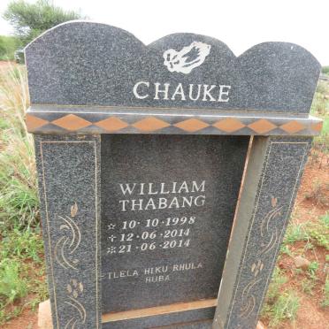 CHAUKE William Thabang 1998-2014