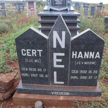NEL Gert C.J.C. 1930-2017 & Hanna J.C. V. NIEKERK 1932-2012