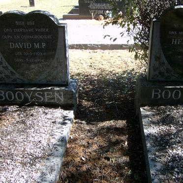 BOOYSEN David M.P. 1909-1994 &amp; Hester M. BOOYSEN 1904-1973