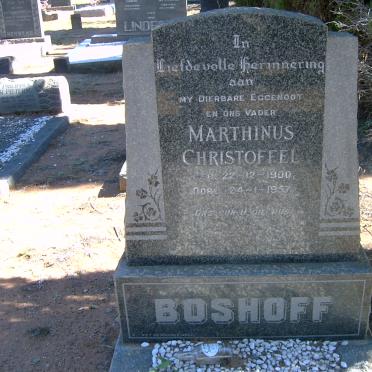 BOSHOFF Marthinus Christoffel 1900-1957