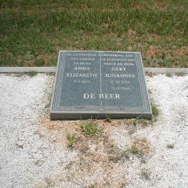 BEER Gert Johannes, de  1926-1986 &amp; Anna Elizabeth 1925-