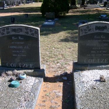 COETZEE Cornelius J.G. 1874-1960 &amp; Maria Elizabeth 1874-1967