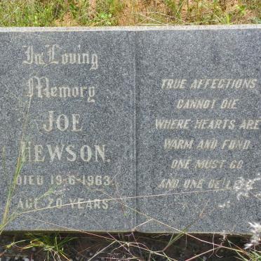 HEWSON Joe -1963 :: HEWSON Henry Lancelot 1891-1969 