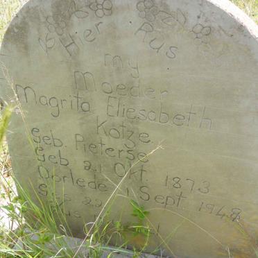 KOTZE Magrita Eliesabeth nee PIETERSE 1873-1948