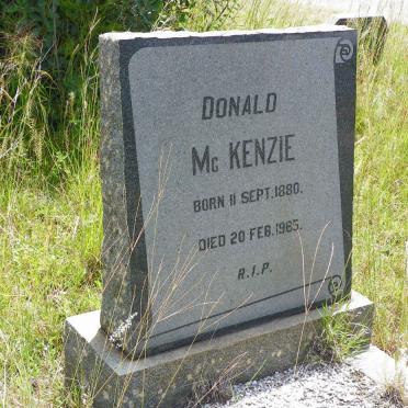 McKENZIE Donald 1880-1965