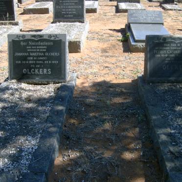 OLCKERS Petrus Casparus 1883-1954 &amp; Johanna Martina DE LANGE 1889-1959