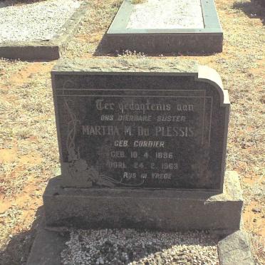 PLESSIS Martha M., du nee CORDIER 1896-1963