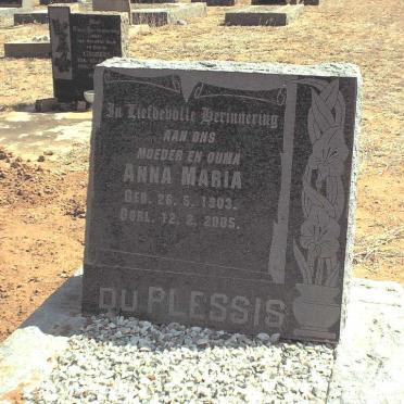 PLESSIS Anna Maria, du 1903-2005