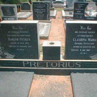 PRETORIUS Barend Petrus 1893-1964 &amp; Claudina Maria POTGIETER 1901-1987