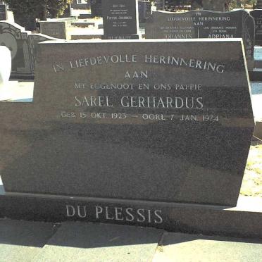 PLESSIS Sarel Gerhardus, du 1923-1974