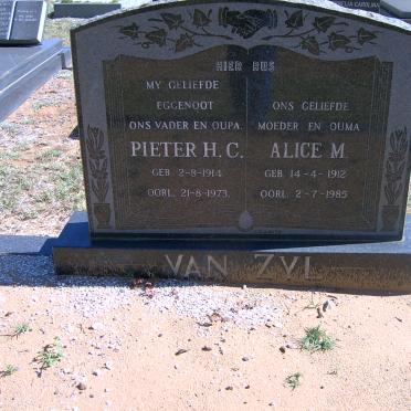 ZYL Pieter H.C., van 1914-1973 &amp; Alice M. 1912-1985