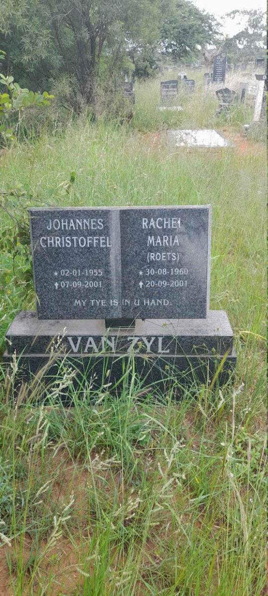 ZYL Johannes Christoffel, van 1955-2001 & Rachel Maria ROETS 1960-2001