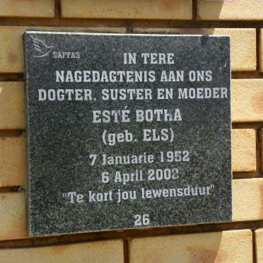BOTHA Este nee ELS 1952-2002