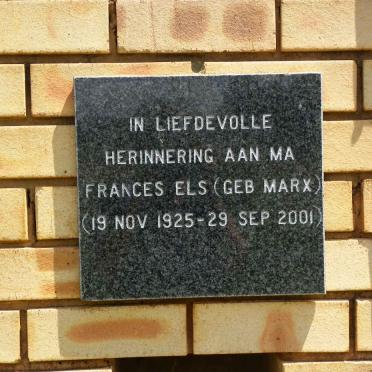 ELS Frances nee MARX 1925-2001