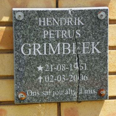 GRIMBEEK Hendrik Petrus 1961-2006