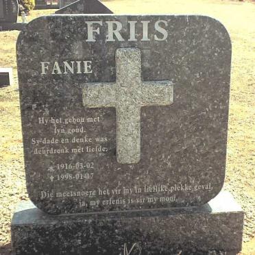 FRIIS Fanie 1916-1998