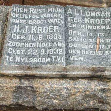 KROEP H.J. 1855-1932 :: LOMBARD A.L. nee KROEP