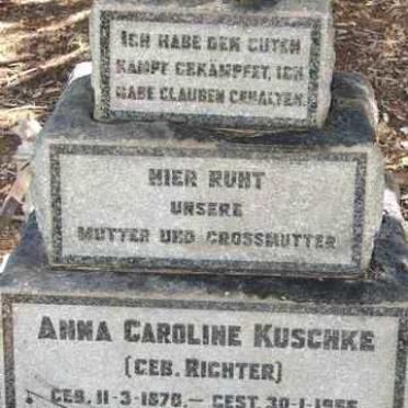 KUSCHKE Anna Caroline nee RICHTER 187?-1955