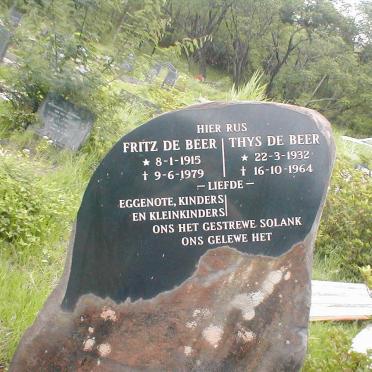 BEER Fritz, de 1915-1979 :: DE BEER Thys 1932-1964