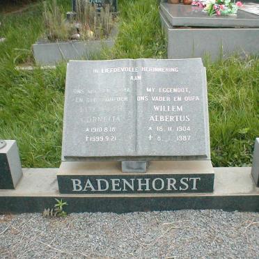 BADENHORST Willem Albertus 1904-1987 &amp; Elizabeth Cornelia 1910-1999