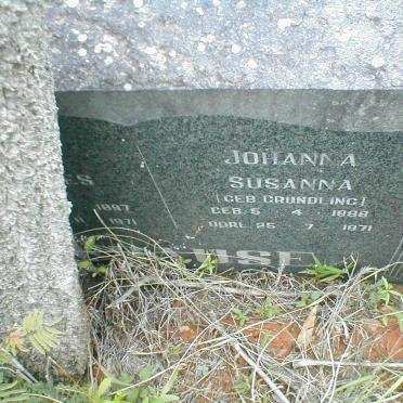 KRAUSE Johanna Susanna GRUNDLING 1898-1971