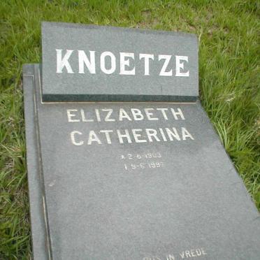 KNOETZE Elizabeth Catherine 1903-1997